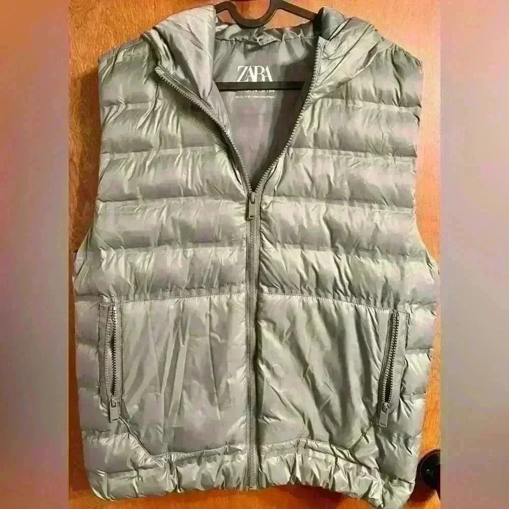 Zara Gray Puffer Vest